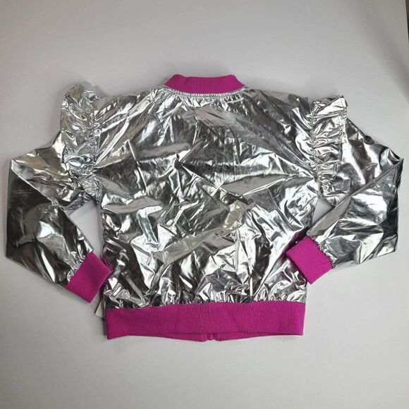 Girls L.O.L. LOL Surprise! Bomber Jacket - Silver NWT - Picture 4 of 4